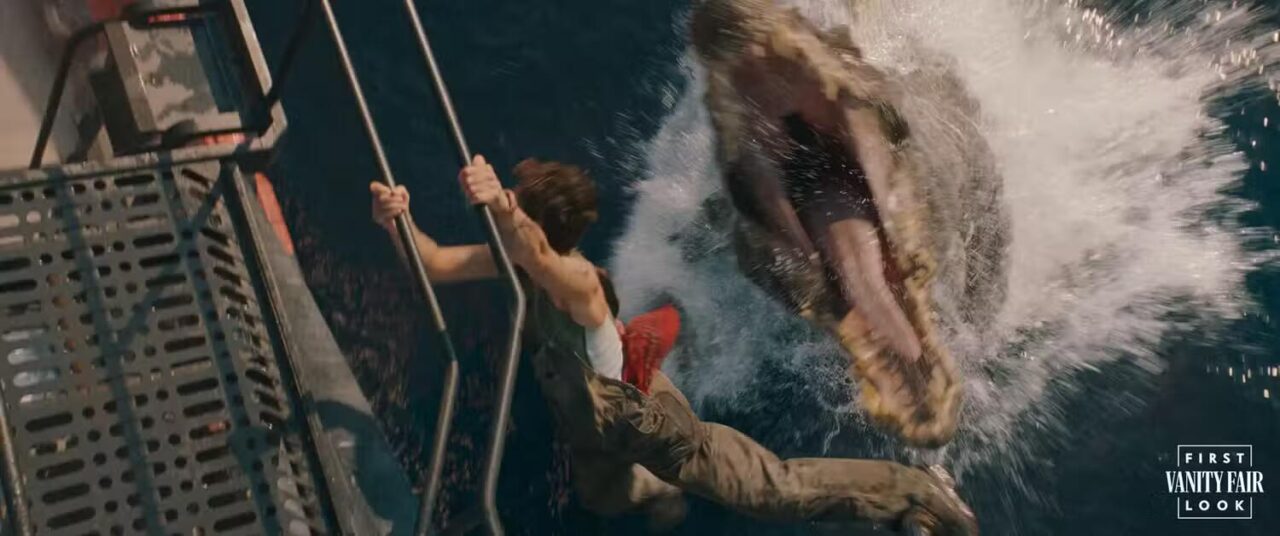 تصویری از موساسوروس در فیلم Jurassic World: Rebirth منتشر شد